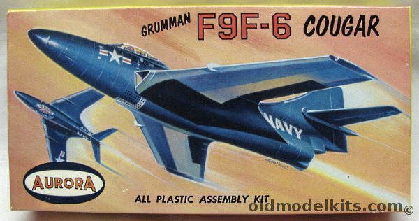 Aurora 1/82 Grumman F9F-6 Cougar - (F9F6), 293-29 plastic model kit